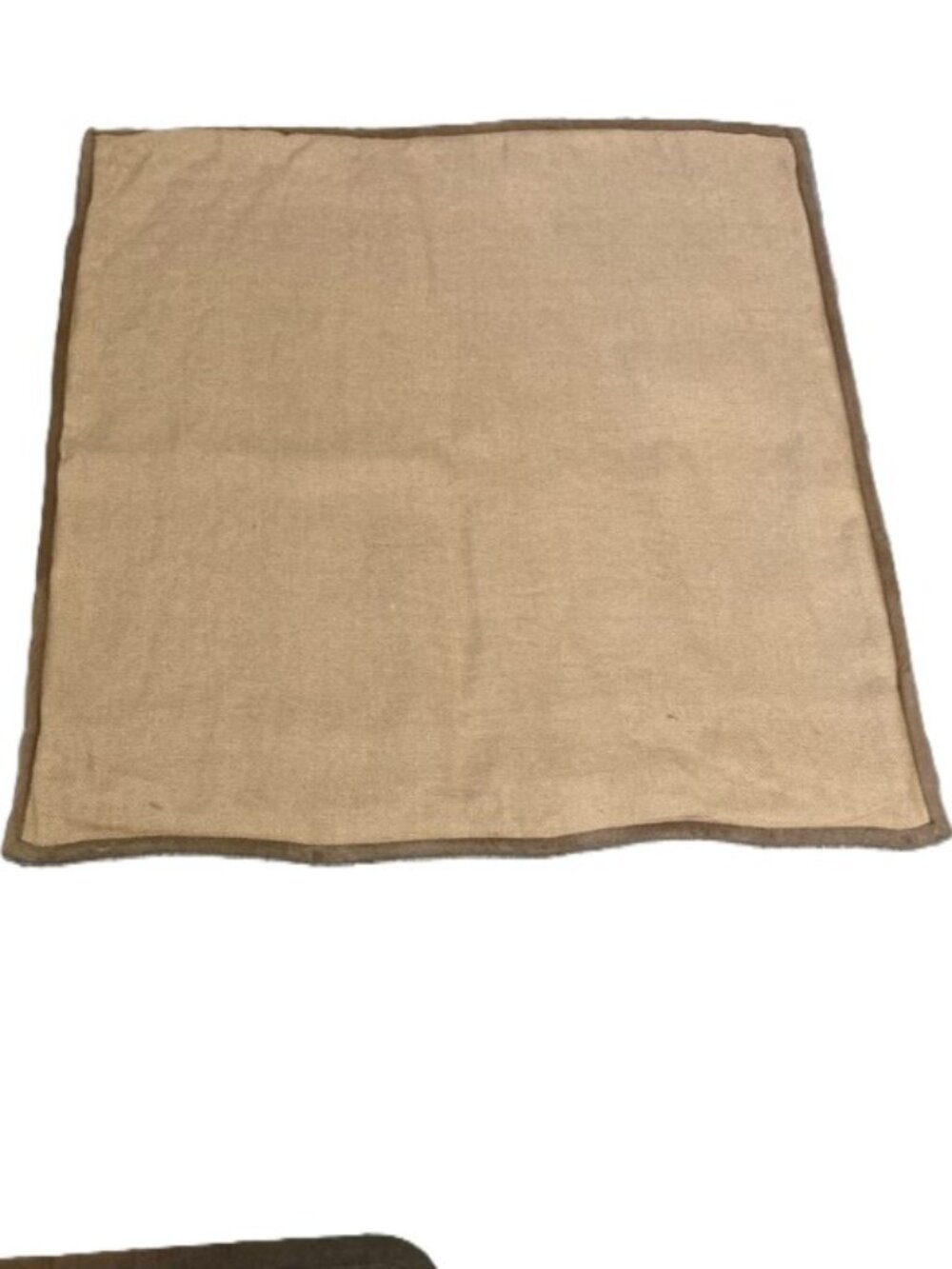 LAUREN RALPH LAUREN Signature Series Linen & Suede SquareTan Pillow Cover 28 in